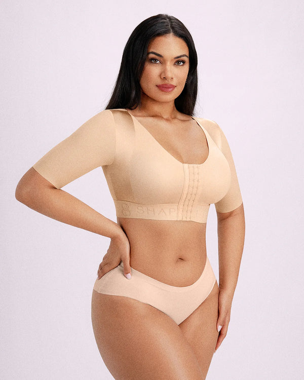 Bare Essentials™ Elbow Sleeve Back Smoothing Top