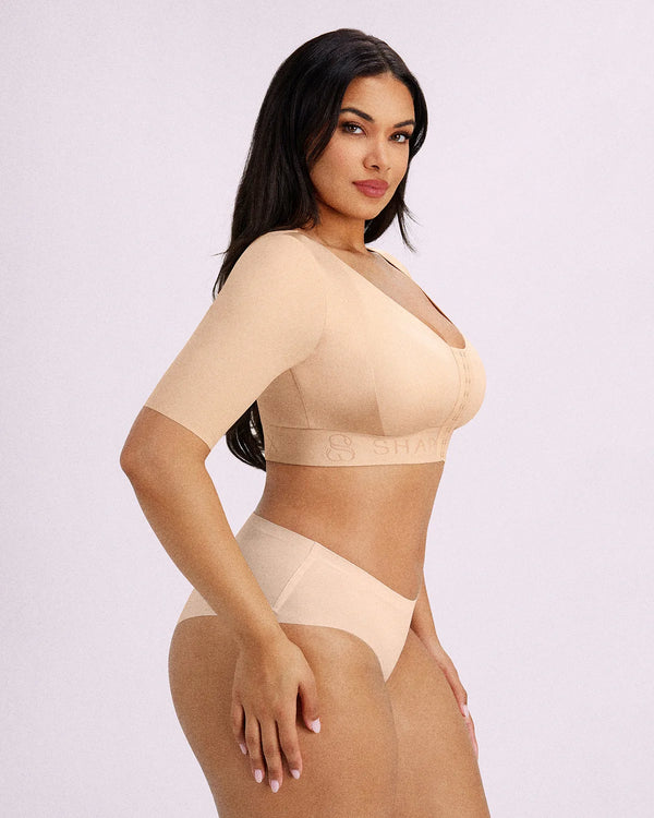 Bare Essentials™ Elbow Sleeve Back Smoothing Top