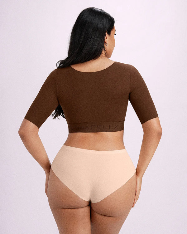Bare Essentials™ Elbow Sleeve Back Smoothing Top