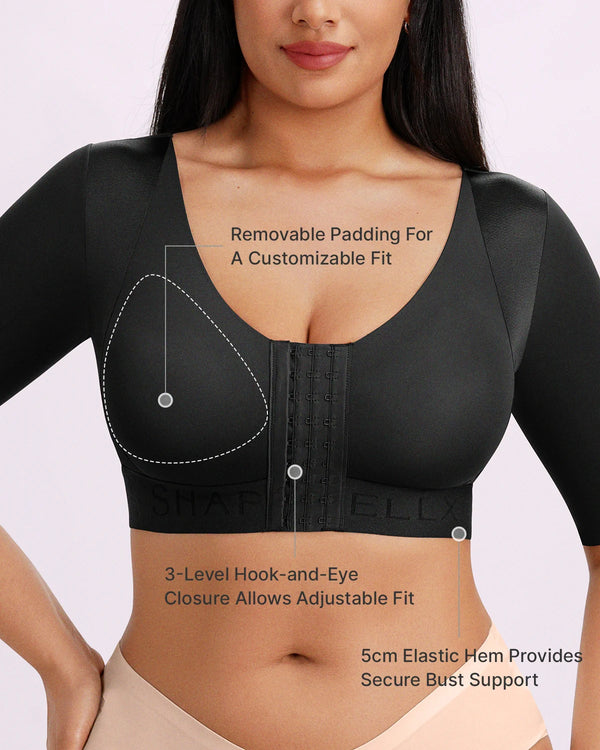 Bare Essentials™ Elbow Sleeve Back Smoothing Top