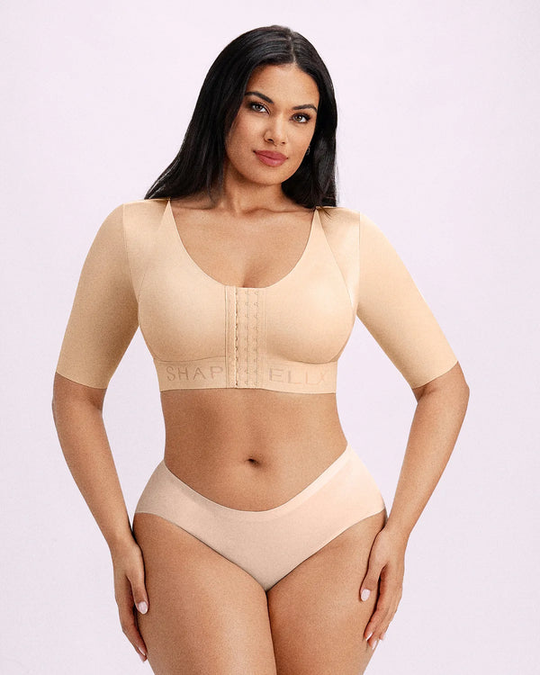 Bare Essentials™ Elbow Sleeve Back Smoothing Top