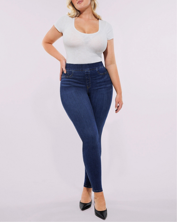 Bare Essentials™ High-Waisted Padded Hip Skinny Jeans