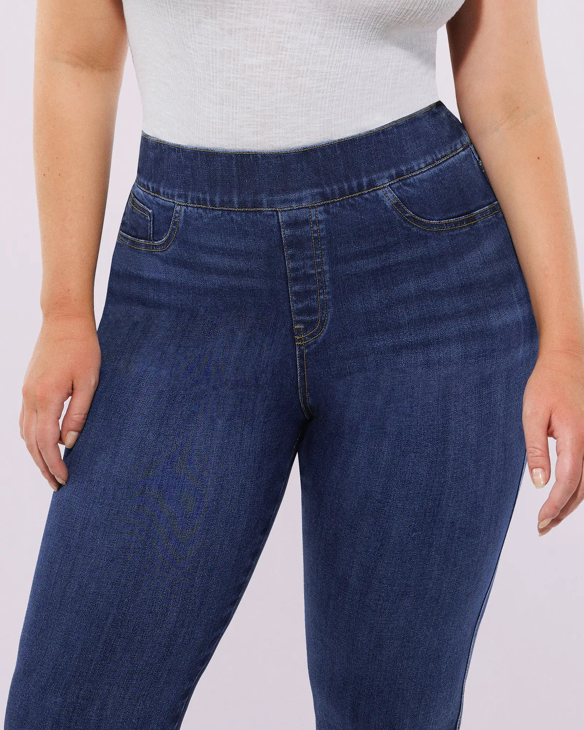 Bare Essentials™ High-Waisted Padded Hip Skinny Jeans