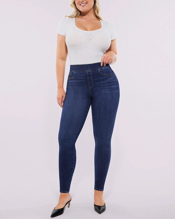 Bare Essentials™ High-Waisted Padded Hip Skinny Jeans