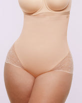 Bare Essentials™ MeshSmooth™ High-Waisted  Sheer Lace Brief