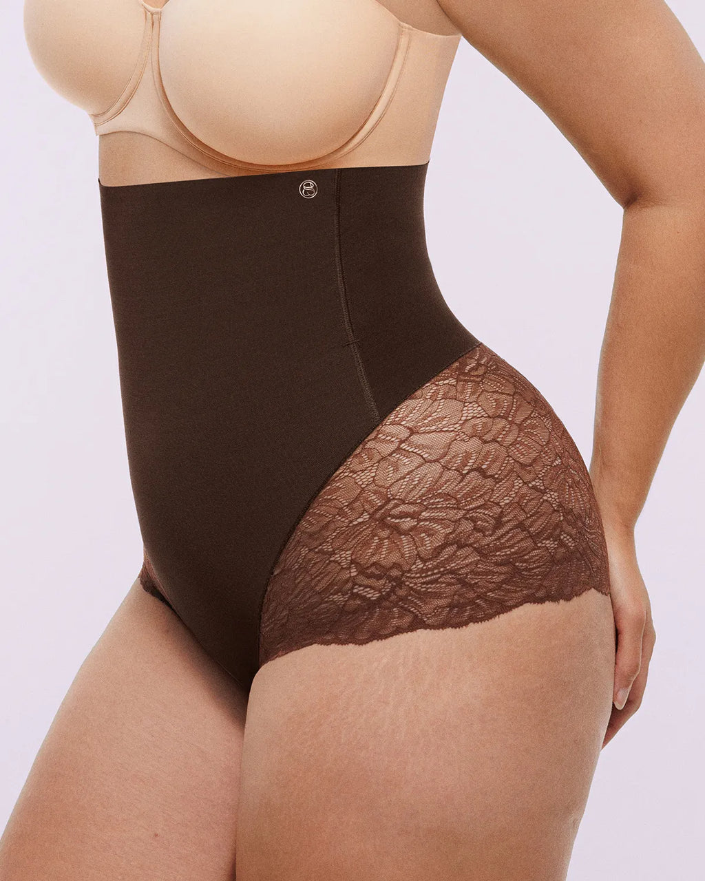 Bare Essentials™ MeshSmooth™ High Waisted Sheer Lace Brief