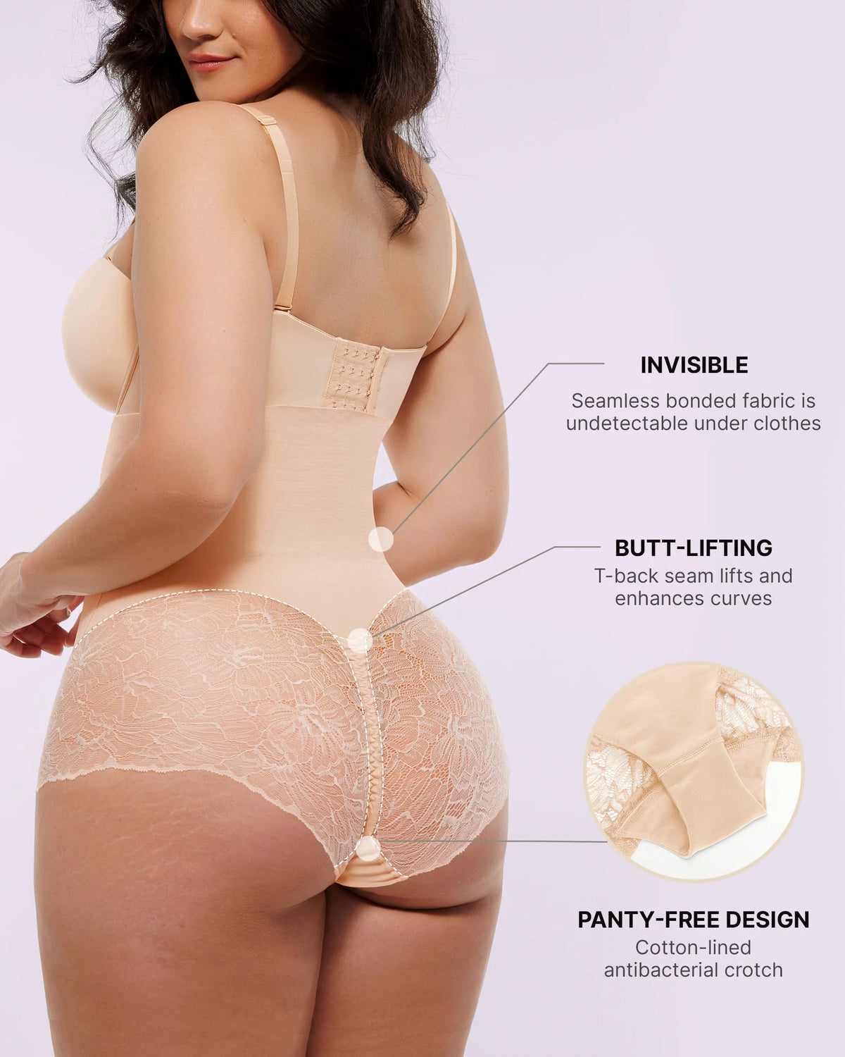 Bare Essentials™ MeshSmooth™ High-Waisted  Sheer Lace Brief