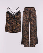 Bare Essentials™ Satin Lace Pajama Pants Set