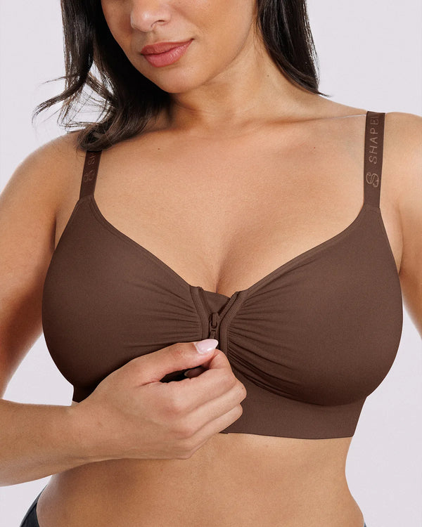 Bare Essentials™ Skin Flow™ Front-Zipper Wireless Bra