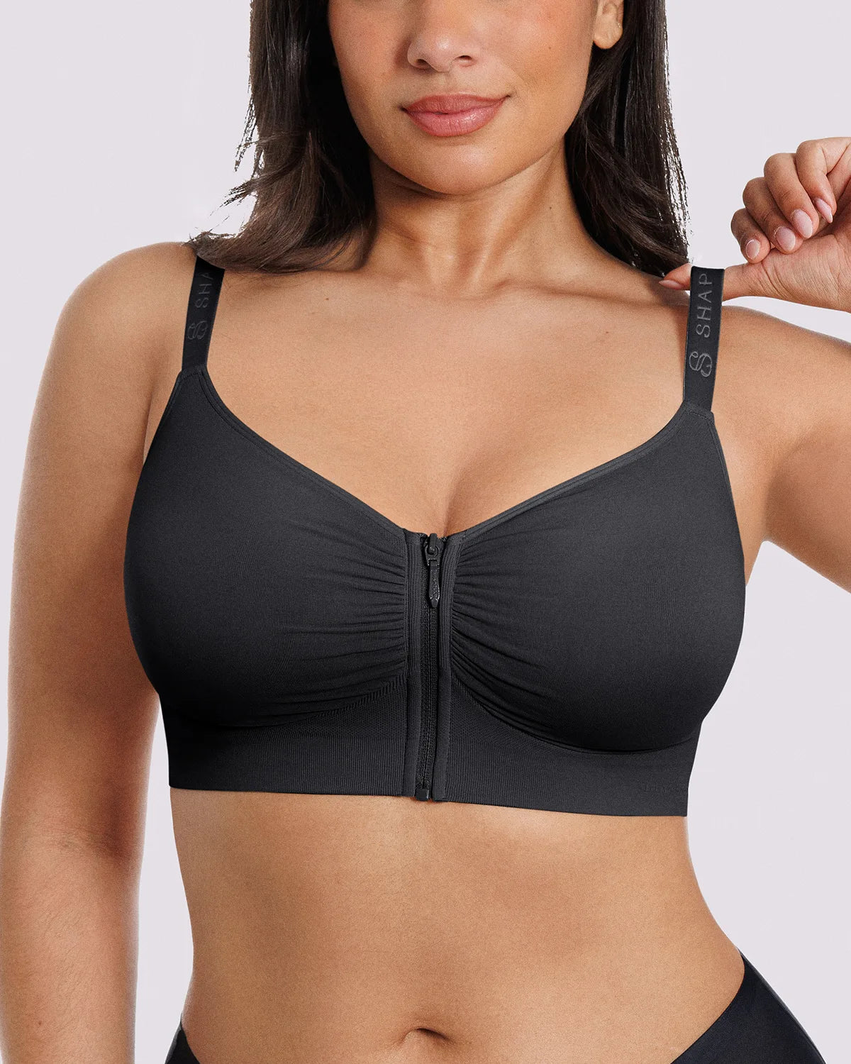 Bare Essentials™ Skin Flow™ Front-Zipper Wireless Bra