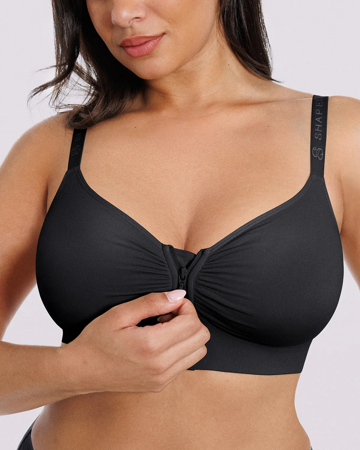 Bare Essentials™ Skin Flow™ Front-Zipper Wireless Bra