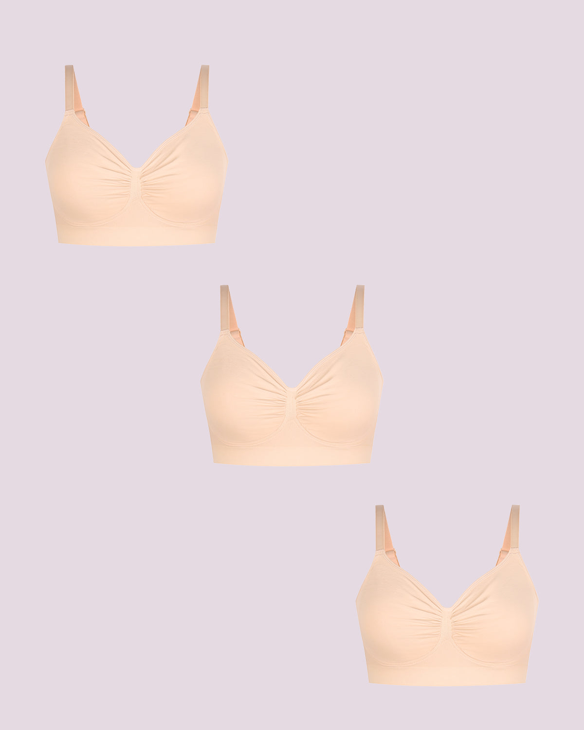 Bare Essentials™ Skin Flow™ Smooth Unlined Wireless Bra Triple Bundle