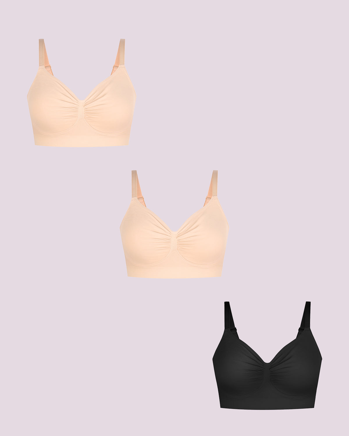 Bare Essentials™ Skin Flow™ Smooth Unlined Wireless Bra Triple Bundle