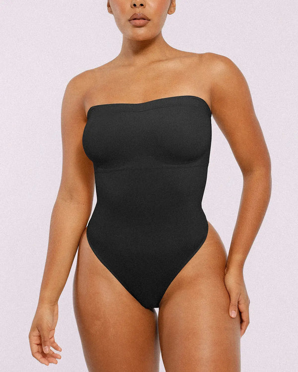 Bare Essentials™ Skin Flow Strapless Sculpt Thong Bodysuit