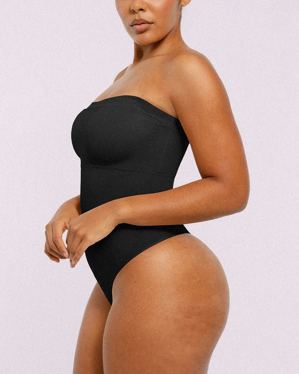 Bare Essentials™ Skin Flow Strapless Sculpt Thong Bodysuit