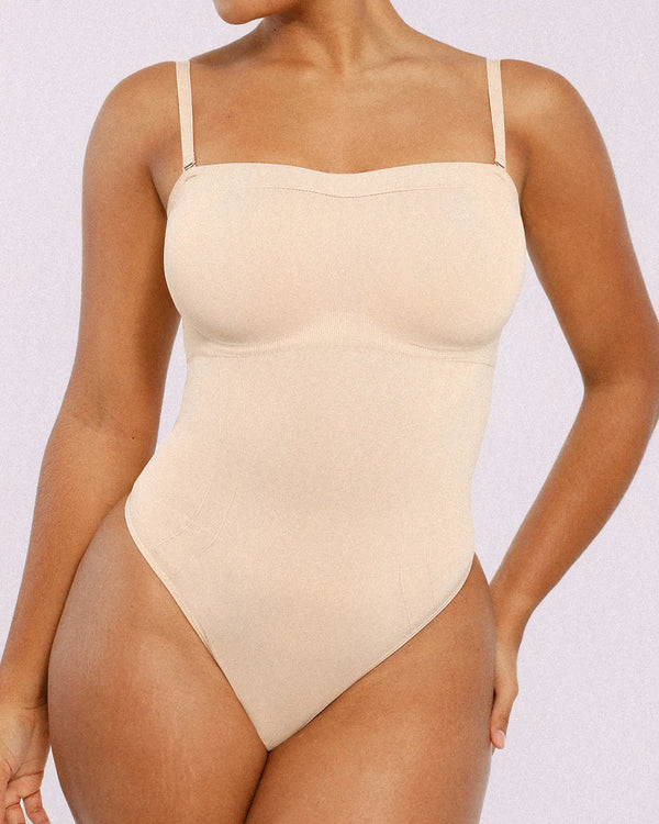 Bare Essentials™ Skin Flow Strapless Sculpt Thong Bodysuit
