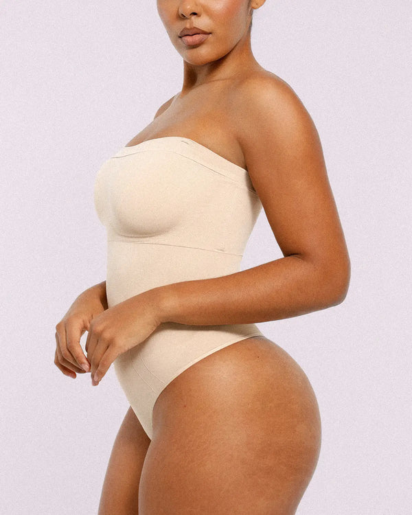 Bare Essentials™ Skin Flow Strapless Sculpt Thong Bodysuit