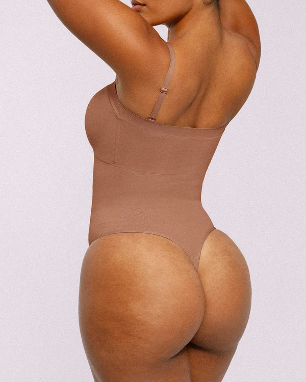 Bare Essentials™ Skin Flow Strapless Sculpt Thong Bodysuit