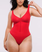 Bare Essentials™ Skin Flow™ Zipper Front Thong Bodysuit