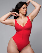 Bare Essentials™ Skin Flow™ Zipper Front Thong Bodysuit