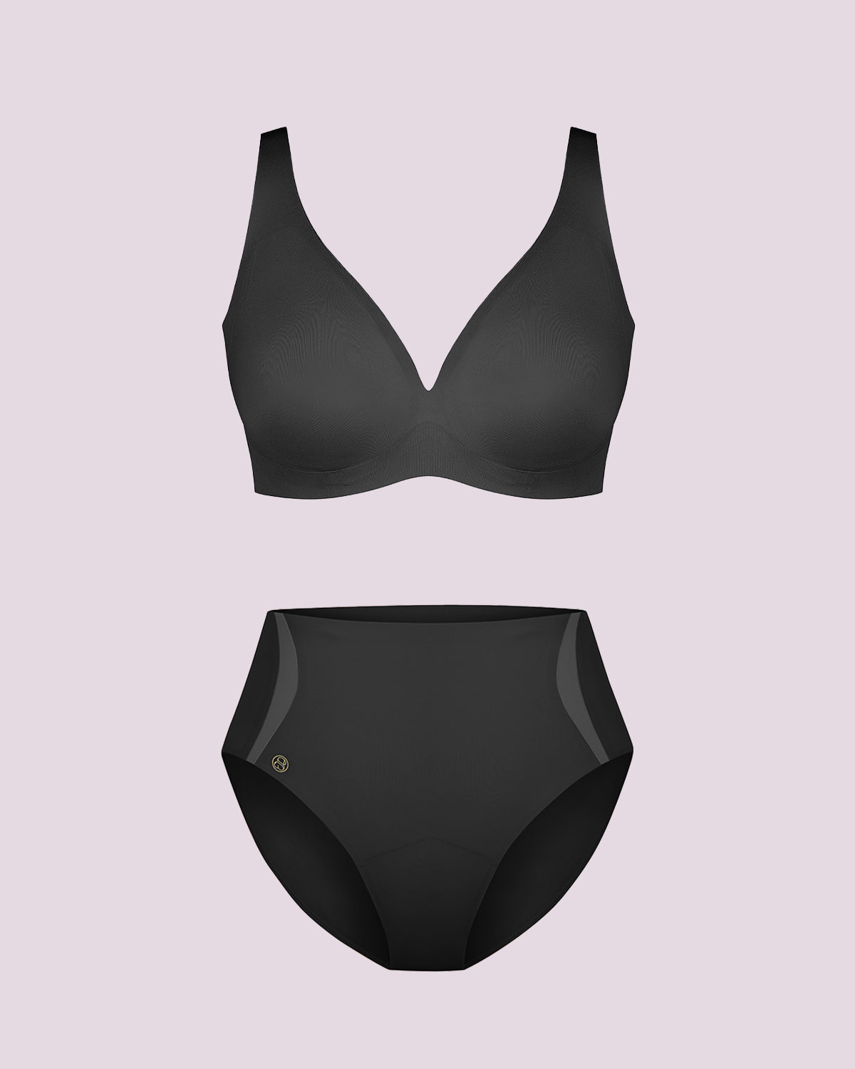 Curve Code™ LYCRA®FitSense™ Wireless V-Neck Bra + Brief
