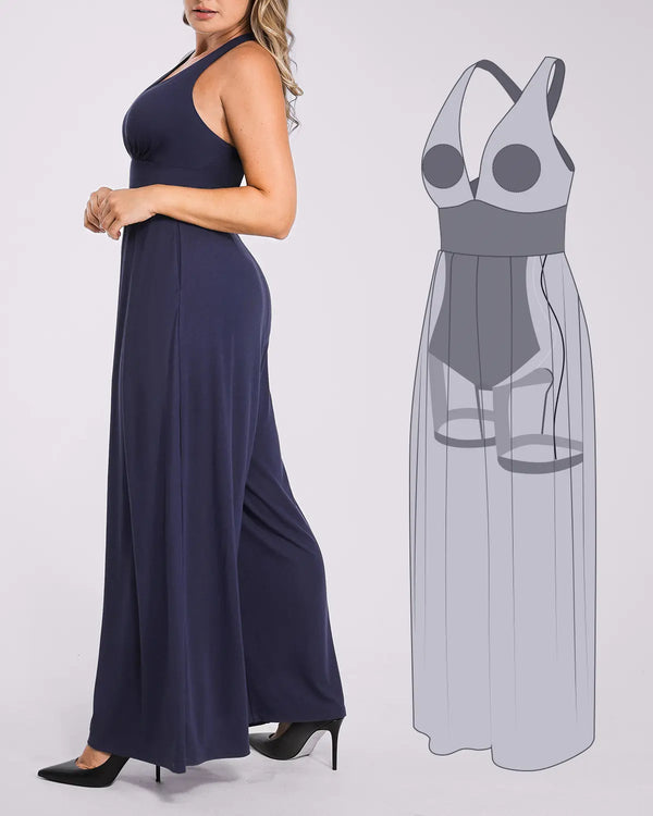 Bare Essentials™ AirSlim® Deep Plunge Built-In Shaping Jumpsuit