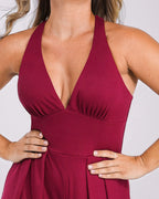Deep V Built-In Shaping Jumpsuit