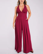 Deep V Built-In Shaping Jumpsuit