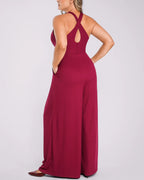 Deep V Built-In Shaping Jumpsuit