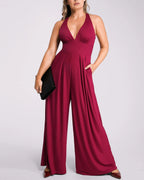 Deep V Built-In Shaping Jumpsuit