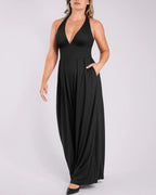 Deep V Built-In Shaping Jumpsuit