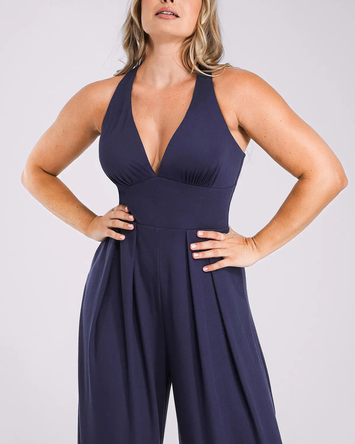 Bare Essentials™ AirSlim® Deep Plunge Built-In Shaping Jumpsuit