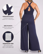 Deep V Built-In Shaping Jumpsuit