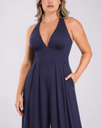 Deep V Built-In Shaping Jumpsuit