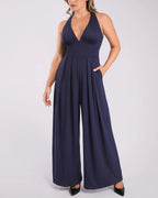 Deep V Built-In Shaping Jumpsuit