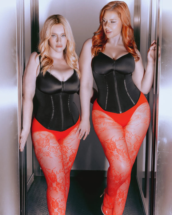 Defineline™ High-Waisted Floral Lace Shaping Tights