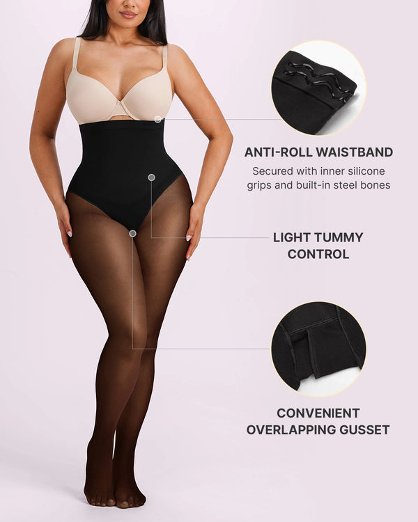 Defineline™ High-Waisted Micronet Shaping Tights