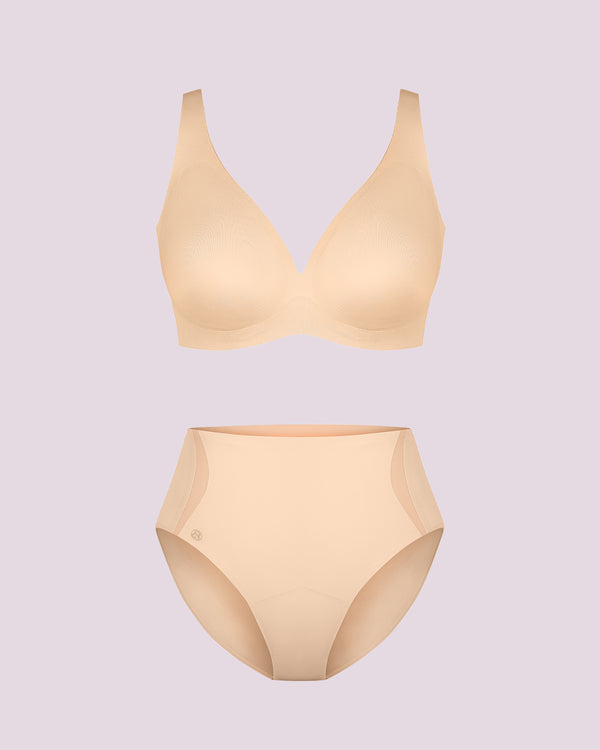 INNER ARMOR™ LYCRA®FitSense™ Wireless V-Neck Bra + Brief