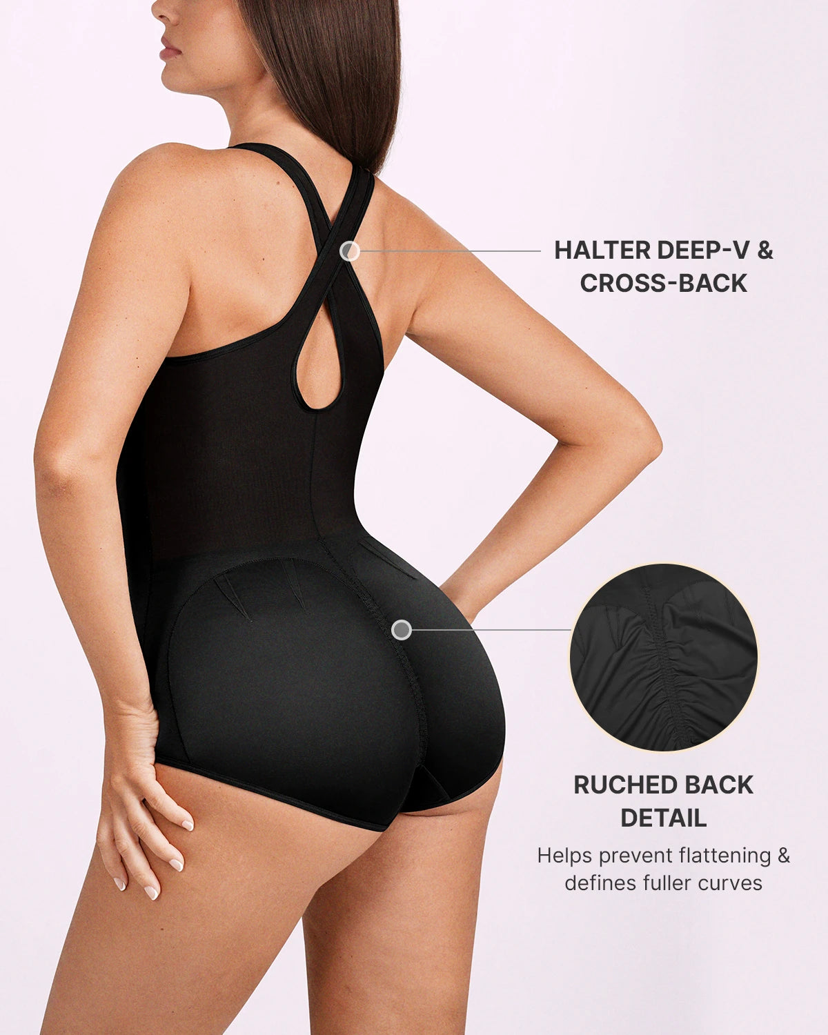 MeshSmooth™ V-Neck Sculpting Brief Bodysuit | SHAPELLX