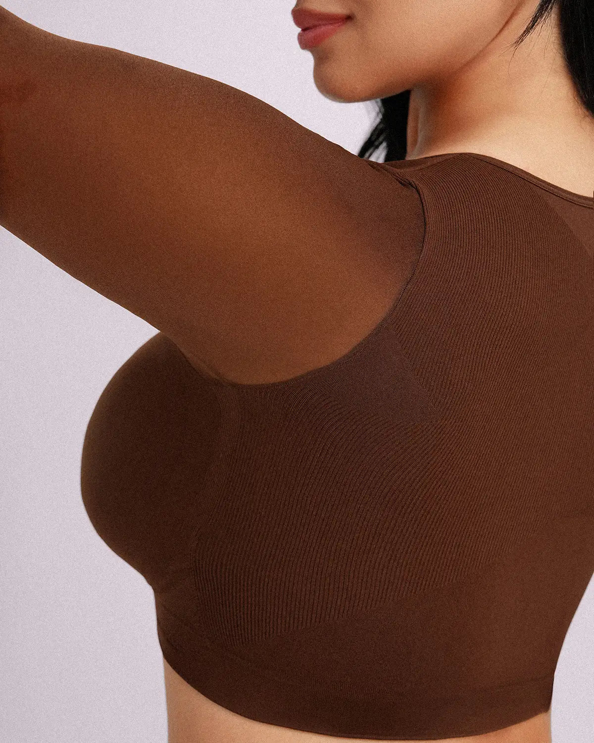 MistWeave™ Back Smoothing Front-Closure Long-Sleeve Top