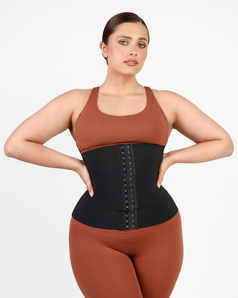 Lilith-Lover Dreamburn Waist Trainer Women Latex Corset Shapewear 3 Hook 9  Steel Bones Weight Loss Adjustable Slimming Body Shaper Tummy Control