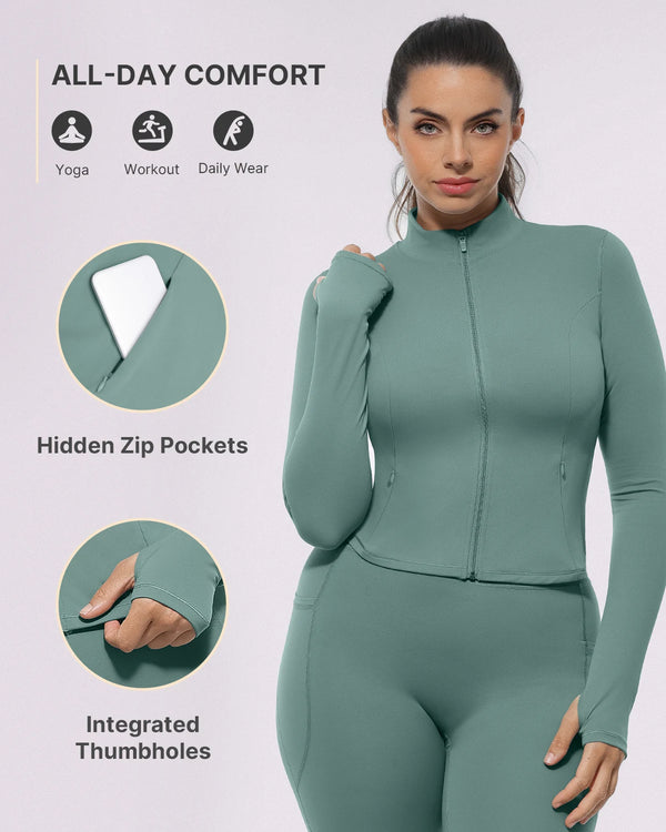 NeoSweat® AirSlim® Slim-Fit Zip Jacket & Training Jacket | SHAPELLX NeoSweat® AirSlim® Slim-Fit Zip Jacket & Training Jacket | SHAPELLX