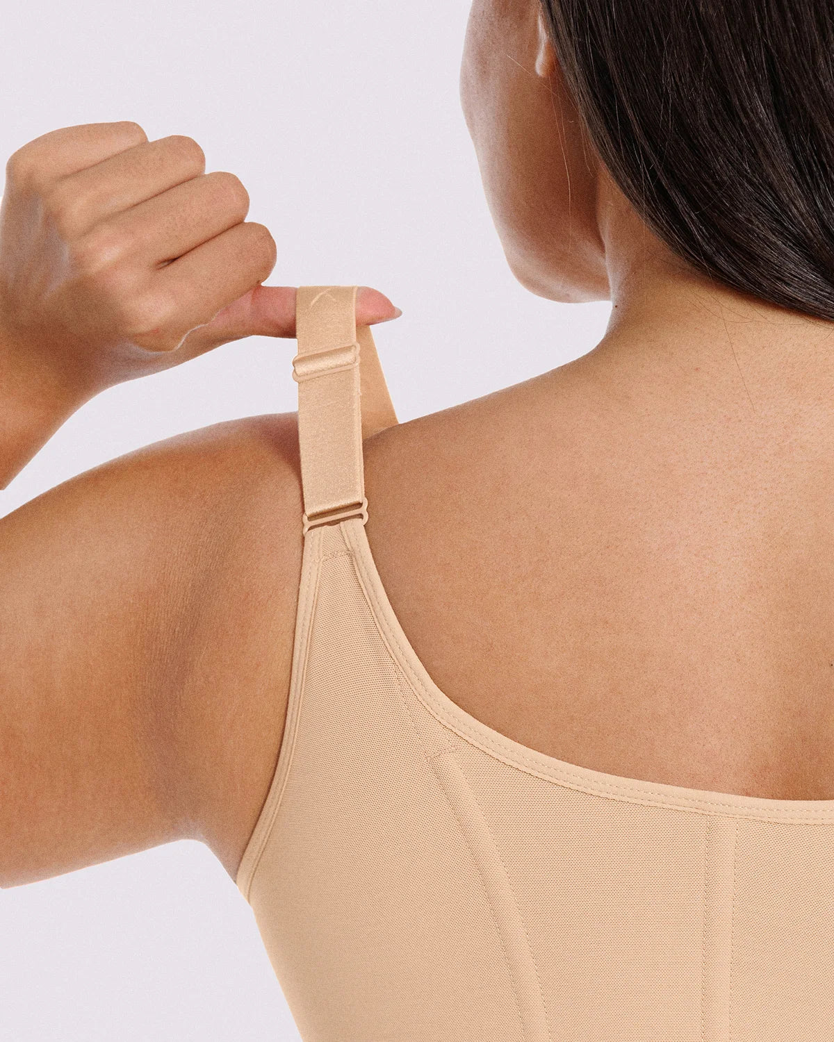 Wide supportive straps designed to improve comfort and stability