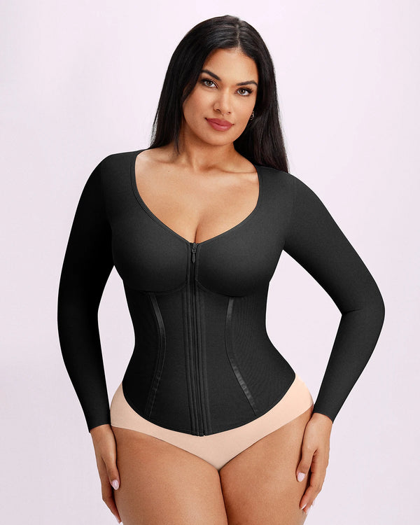 NeoSweat® Long Sleeve Tummy Control Corset Top