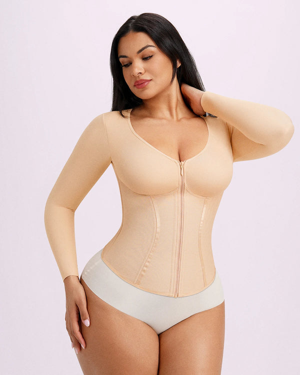 NeoSweat® Long Sleeve Tummy Control Corset Top
