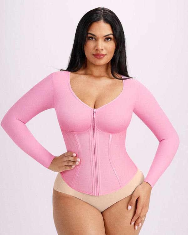 NeoSweat® Long Sleeve Tummy Control Corset Top