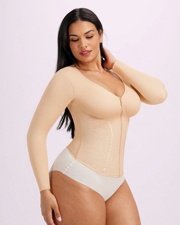 NeoSweat® Long Sleeve Tummy Control Corset Top