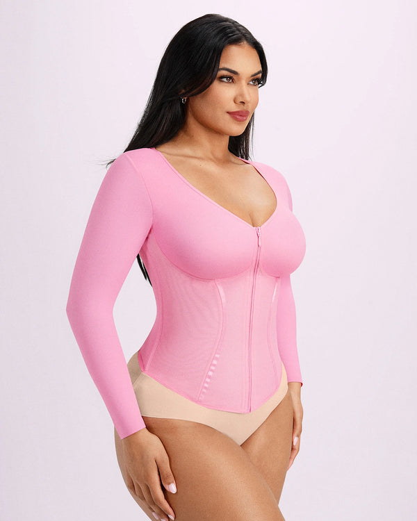 NeoSweat® Long Sleeve Tummy Control Corset Top