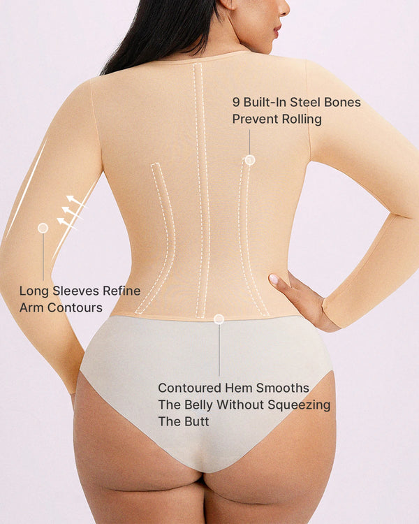 NeoSweat® Long Sleeve Tummy Control Corset Top