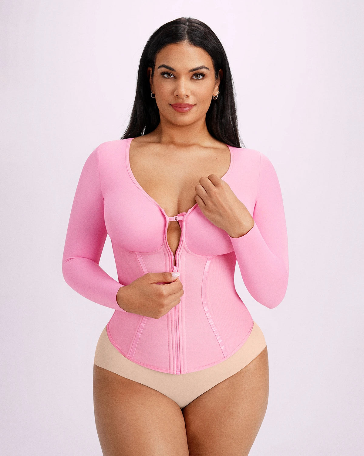 NeoSweat® Long Sleeve Tummy Control Corset Top